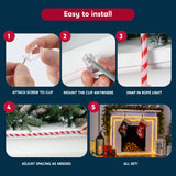 40 ft LED Candy Cane Rope Lights, 360 LED Red & Warm White Christmas Rope Lights