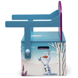 Disney Frozen 2-in-1 Kids’ Activity Bench & Desk – 2 Storage Bins, Blue/Purple, GREENGUARD Gold Certified