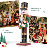 12" Wooden Nutcracker Soldier – Sword, Movable Jaw & Gift Box