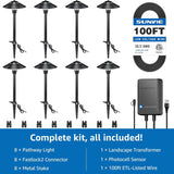 All-in-One Low Voltage LED Pathway Lighting Kit – 8 Pack 3W Landscape Lights