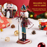 12" Wooden Nutcracker Soldier – Sword, Movable Jaw & Gift Box