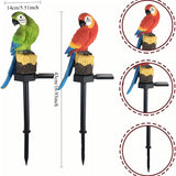 2 Pack Solar Outdoor Parrot Garden Lights – Red Decorative Solar Animal Stake Lights