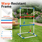 Portable Ladder Ball Game Set with 2 Targets, 6 Bolas, Score Trackers and Carry Bag