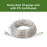 Mainstays 216-Light 18 ft Plug-In Multicolor Outdoor Rope Lights – Weather-Resistant Flexible LED Rope Lighting