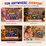 16" LED Drawing Board with 10 Color Modes, 9 Brightness Levels & Rechargeable Battery