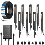 SUNVIE LED Low Voltage Landscape Lighting Kit – 8 Pack 3W LED Pathway Lights