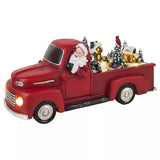 Mr. Christmas 10.5" Animated Santa Red Truck with LED Headlights, 8 Christmas Carols & Timer