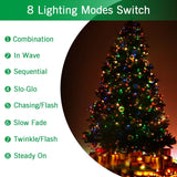 108 ft Outdoor Christmas String Lights, 200 LED Plug-In Lights with 8 Modes