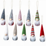10-Pack Christmas Tree Hanging Gnome Ornaments – Swedish Plush Santa Elf Holiday Decorations