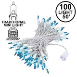 100-Count Incandescent Mini Christmas String Lights, 50 ft White Wire Holiday Light Set,