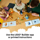 LEGO Bluey Brick-Built Heeler Family – 466 Pieces, 4 Customizable Figures & Accessories, Ages 5+