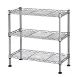 3-Tier Metal Spice Storage Rack – 18" × 8" × 18" Adjustable Wire Kitchen Shelving Unit