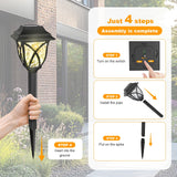 6-Pack Solar Pathway Lights – Waterproof LED Garden Stake Lights with Water Ripple Effect