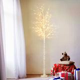 8-Foot LED Birch Tree with 200 Warm White Fairy Lights, Christmas Tree Holiday Decoration