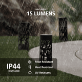 Mainstays 4 pack Bronze Solar Oval Shadow Projection Path Light, 15 Lumens