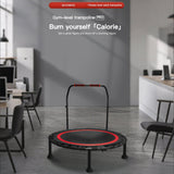 40" Foldable Fitness Trampoline with Quiet Bungees and Adjustable Handle, 450 lb. Capacity