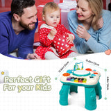 12.6" Musical Learning Table Set – 7-in-1 Ocean Activity Center for Babies 6–36 Months, Green