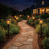 12 Pack Solar Pathway Lights – 3000 K Warm White LED Landscape Lights