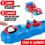 Marvel Spidey and His Amazing Friends Metals Super Loop Track with Spider Man Vehicle Set