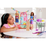 Barbie Make & Sell Boutique Playset, Brunette Doll with Foil Design Station