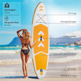 Naipo 10' Inflatable Stand Up Paddle Board Set, Ultra-Light SUP with Adjustable Paddle, Pump, Backpack & Detachable Fins