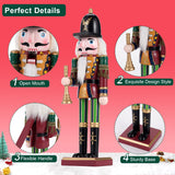 12" Wooden Nutcracker Soldier – Sword, Movable Jaw & Gift Box
