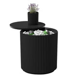 Veradek Capri Cooler Side Table – Outdoor Patio Cooler Table with Swivel Lid