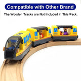 6-Piece Battery-Powered Magnetic Locomotive Train Set – Forward, Reverse & Sound, Compatible with Wooden Tracks