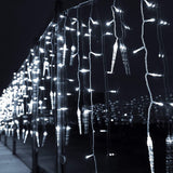 11.5 ft Christmas Icicle String Lights with 96 LEDs, 16 Drops and 8 Lighting Modes
