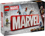 LEGO Marvel MARVEL Logo & Minifigures 76313 Building Set – 931-Piece Collectible Display Model