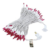 100-Count Incandescent Mini Christmas String Lights, 50 ft White Wire Holiday Light Set,