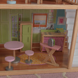 4.5 ft. KidKraft Majestic Mansion Wooden Dollhouse – 4 Levels, 8 Rooms, Elevator & 34 Accessories
