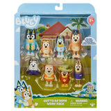 8-Pack 2.5"–3" Bluey Gotta Be Done Work Articulated Figures – Family & Friends