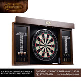 40" Dartboard Cabinet & Dart Board Set W/ LED Lights by Barrington Billiards