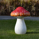 Mainstays 19" H Resin Mushroom Garden Statue, Hand-Painted Outdoor Cottagecore Décor