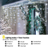 360 LED Christmas Icicle Lights – 29.5 ft Outdoor Curtain String Lights