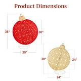 Best Choice Products 2-Piece Lighted Pop-Up Christmas Ornaments – 38" & 30" Outdoor Holiday Decorations