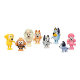 8-Pack 2"–2.5" Bluey Neighborhood Friends Articulated Character Figures – Exclusive Set