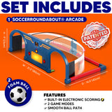 Soccer Arcade Roundabout Interactive Indoor Agility Trainer with Lights, Electronic Scoring and Foam Ball