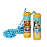 7-Piece Little Kids Bluey Summer Fun Beach Bucket Set – Sand Tools, Jump Rope, Water Blaster & 8 oz Bubbles