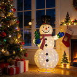 5.7' Lighted Pop-Up Snowman Christmas Decoration with 200 Warm-White LEDs