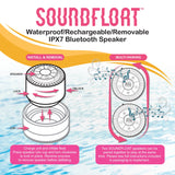 SoundFloat Inflatable Pool Float Lounger Tube with Bluetooth Waterproof Speaker
