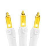 100-Count Incandescent Mini Christmas String Lights, 50 ft White Wire Holiday Light Set,