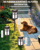 6 Pack Solar Flame Lamp Pathway Lights – Flame Effect LED Landscape Lights