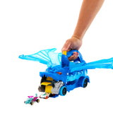 2-Car Hot Wheels City Ultimate Dual Dragon Transporter – 2-Lane Raceway, Launcher & 20+ Car Storage
