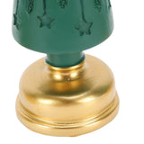 3-Piece LED Resin Christmas Tree Figurines – Green Lighted Tabletop Holiday Décor Set (4.9", 6.5" & 7.9")