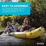 Intex Explorer K2 2-Person Inflatable Kayak Set with Aluminum Oars, Air Pump & Carry Bag