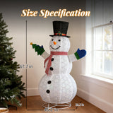 5.7' Lighted Pop-Up Snowman Christmas Decoration with 200 Warm-White LEDs