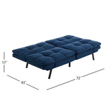 Memory Foam Futon Sofa Bed Couch Sleeper Convertible Foldable Loveseat