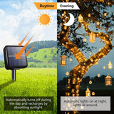 52.3 ft Solar String Lights, 160 LED Outdoor Fairy Lights with 8 Modes